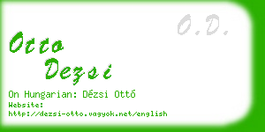 otto dezsi business card